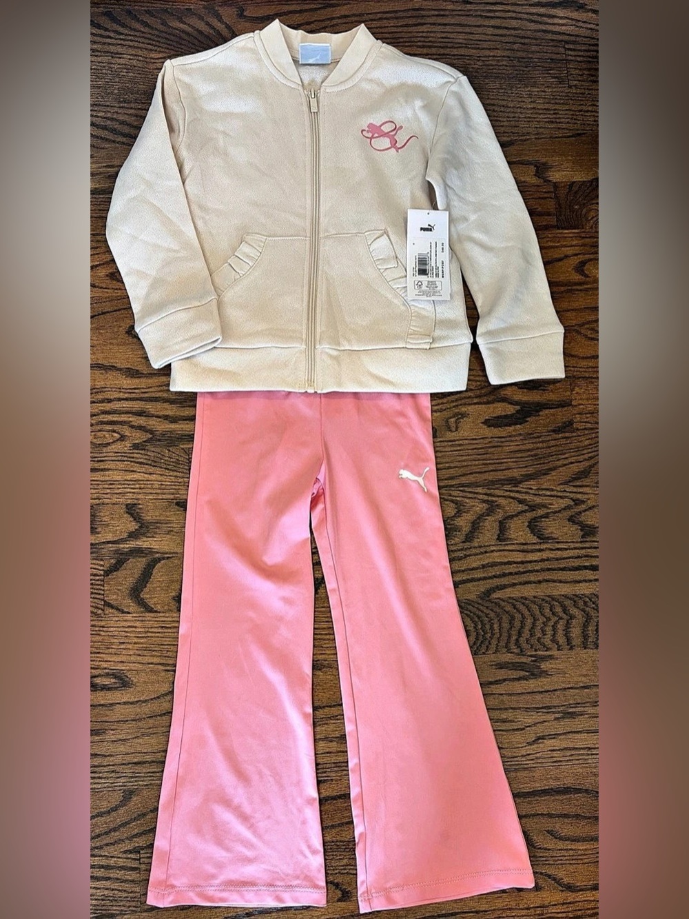 Puma Pink & Cream Track Set